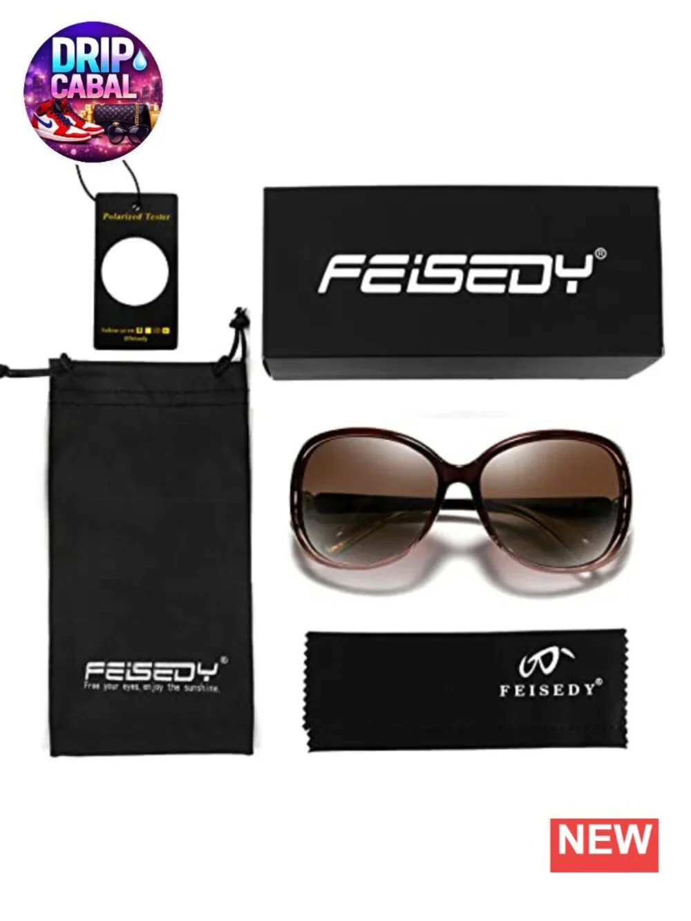 Oversized Polarized Sunglasses Women Men UV400 Protection Large Frame Rhinestone